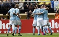 15-16スペイン1部リーグ第8節、ビジャレアル対セルタ。先制点に歓喜するセルタの選手（2015年10月18日撮影）。(c)AFP/JOSE JORDAN