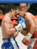 ボクシング、WBA世界ライトフライ級タイトルマッチ12回戦。王者アルベルト・ロセル（Alberto Rossel、右）と対戦する田口良一（Ryoichi Taguchi、2014年12月31日撮影）。(c)AFP/Toru YAMANAKA