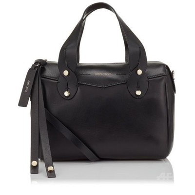 JIMMY CHOO ジミーチュウ ボストンバッグ クロコ型押し 2way 黒 2way仕様でオン＆オフに活躍、「ジミー チュウ」新作ボストンバッグ
