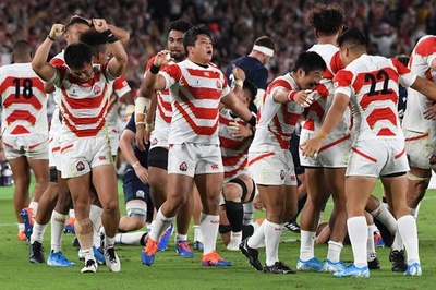 【写真特集】日本がラグビーW杯初の8強、スコットランドに競り勝つ