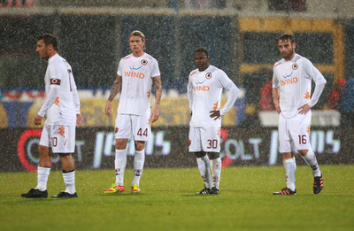 カターニアとローマの試合が豪雨により中止