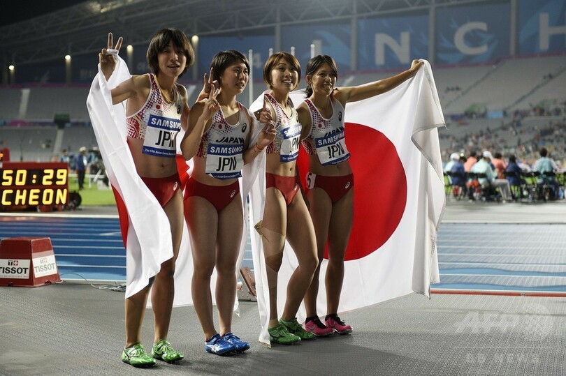 日本、女子4×400メートルリレーで銀メダル アジア大会