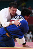 東京五輪、柔道男子100キロ級決勝。韓国の趙グハム（右）と対戦するウルフ・アロン（2021年7月29日撮影）。(c)Franck FIFE / AFP