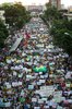 ブラジル・レシフェ（Recife）で行われた抗議デモ（2013年6月20日撮影）。(c)AFP/YASUYOSHI CHIBA