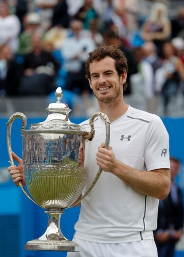 マレーが史上最多5度目の優勝、ウィンブルドンに弾み エイゴン選手権