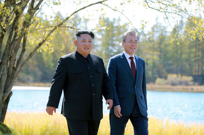 金委員長、新型ウイルス流行の韓国に「見舞い」の親書