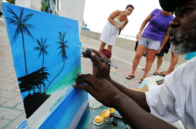 カリブ海の楽園、バハマのストリート・ペインター
