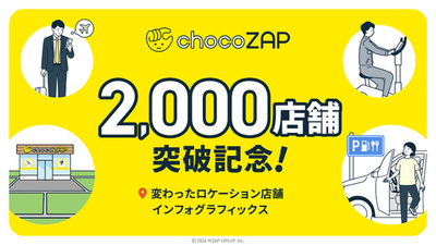 chocoZAP2,000店舗突破  田んぼの中、高速道路SA・PA、空港、一般会員が入れない〇〇まで?!  変わったロケーション店舗をインフォグラフィックスで一挙公開