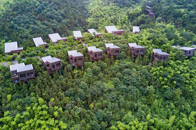まるで鳥の巣のような美カイ山の住居、江蘇省