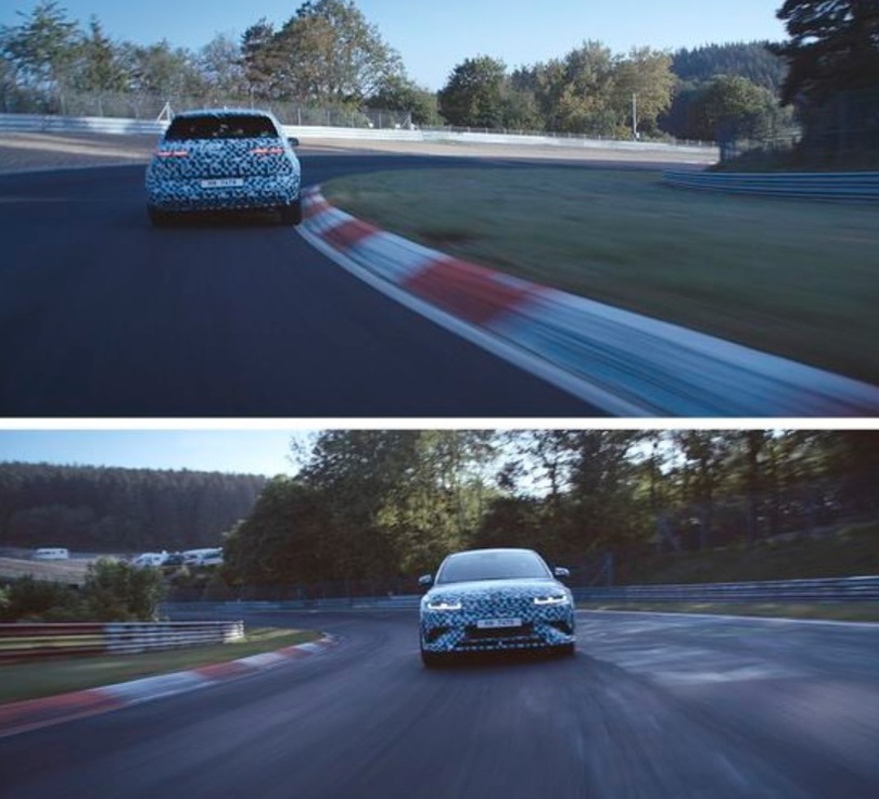 アイオニック5Nがドイツ・ニュルブルクリンクのノルトシュライフェサーキットを走行している（現代自動車ホームページのキャプチャー）(c)news1
