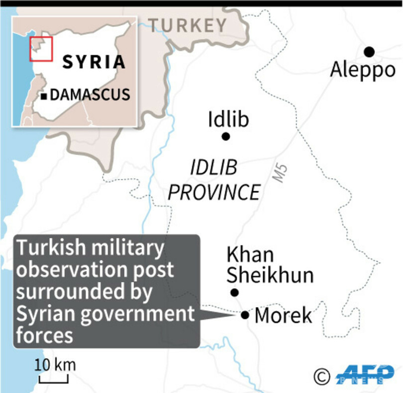 シリア政府軍、北西部でトルコ軍の監視拠点を包囲
