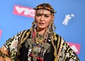 米歌手マドンナさん。ニューヨークで行われたMTVビデオ・ミュージック・アワードで（2018年8月20日撮影）。(c)ANGELA WEISS / AFP