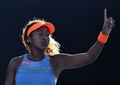 全豪オープンテニス、女子シングルス1回戦。試合に臨む大坂なおみ（2018年1月16日撮影）。(c)AFP/Paul Crock