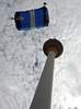 2007年8月24日、KLタワー（Kuala Lumpur Tower、KL Tower）からジャンプするベース・ジャンパー。(c)AFP