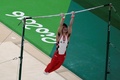 リオデジャネイロ五輪、体操男子予選。鉄棒の演技に臨む内村航平（2016年8月6日撮影）。(c)AFP/Antonin THUILLIER