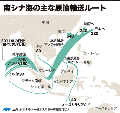 南シナ海の貿易路、領有権問題の影響はなし 分析