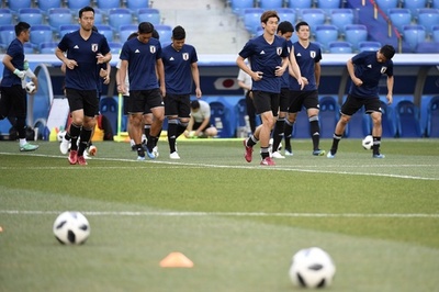 日本代表、運命のポーランド戦控え試合会場で最終調整