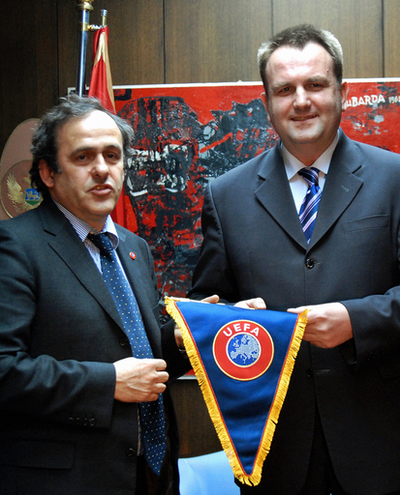 ＜サッカー 親善試合＞プラティニ会長 モンテネグロを訪問 - モンテネグロ