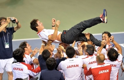 錦織と添田が連勝、日本がワールドグループ復帰 デビス杯