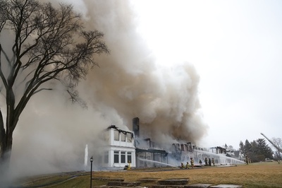 米ゴルフ場で火災、メジャー大会開催の名門コース