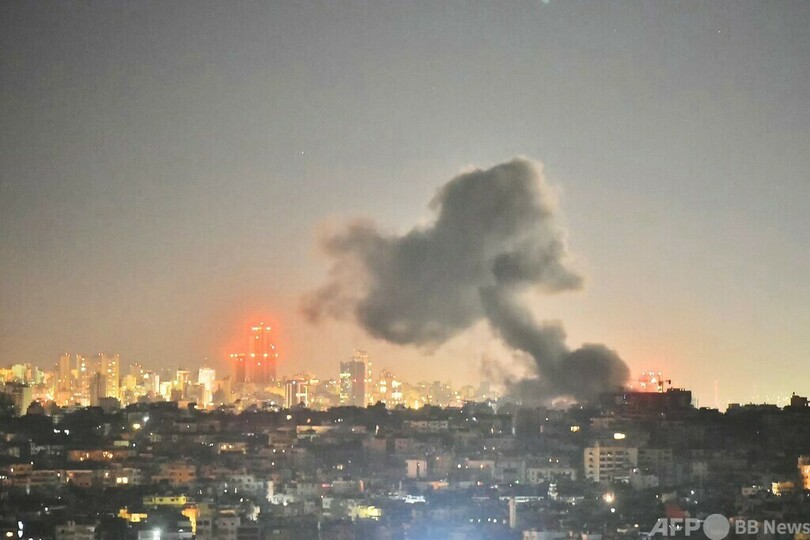 イスラエル軍、ベイルート南方で警告直後に空爆か 病院では4人死亡