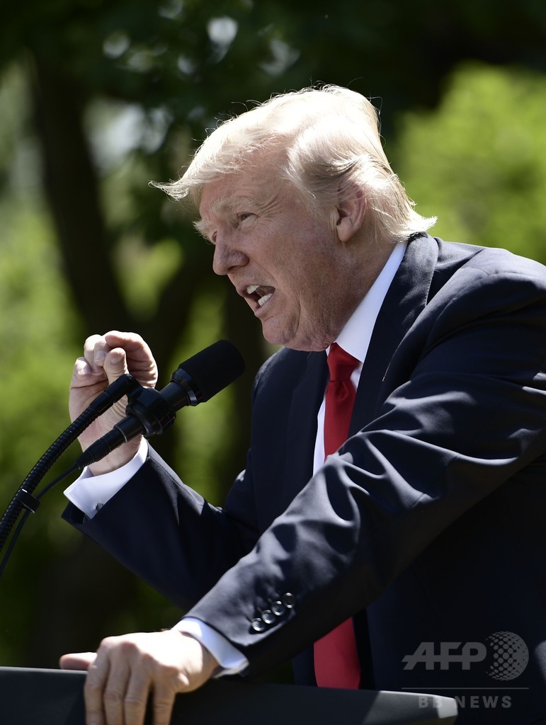 トランプ氏、パリ協定離脱を表明 再交渉の意向