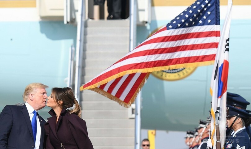 トランプ大統領、韓国に到着 アジア歴訪2か国目