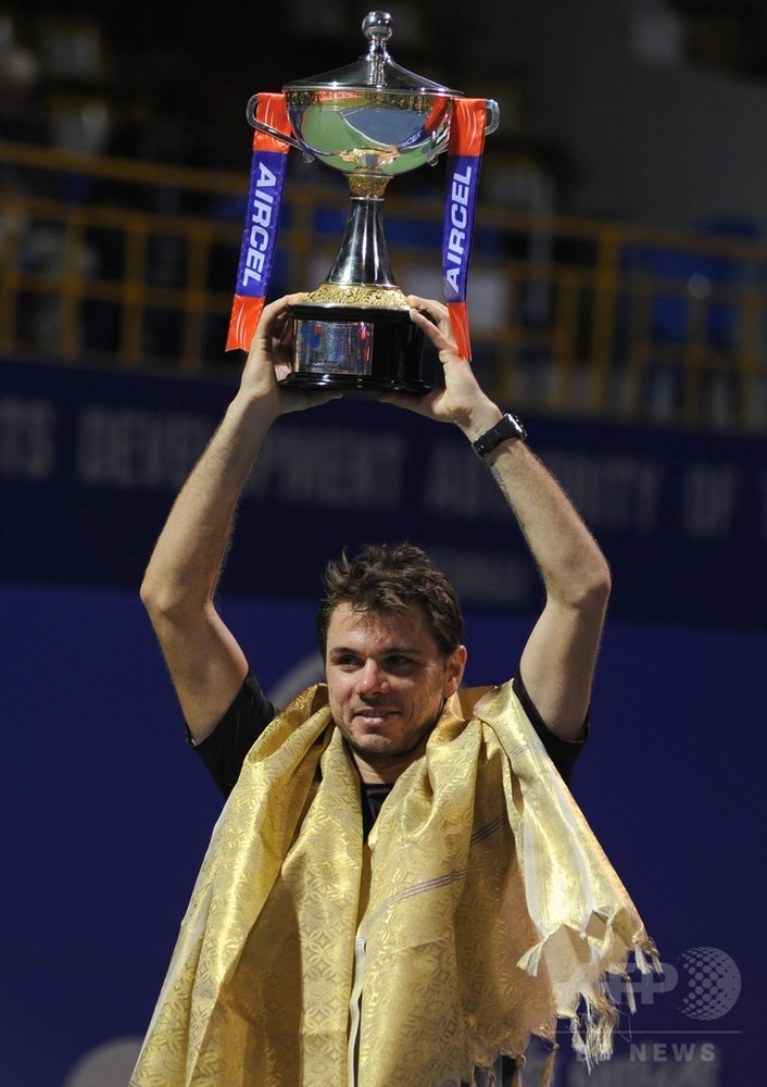 ワウリンカが3年連続4度目の優勝、チェンナイ・オープン 写真2枚 国際ニュース：AFPBB News