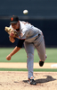 3回を投げて2安打1失点で降板したジャイアンツ先発のノア・ローリー（%%Noah Lowry%%）。(c)AFP/Getty Images Donald Miralle