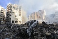 イスラエル軍の空爆を受けたレバノン首都ベイルート南郊地区の様子（2024年10月1日撮影、資料写真）。(c)AFP
