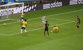 サッカーW杯ブラジル大会（2014 World Cup）準決勝、ブラジル対ドイツ。ゴールを決めるドイツのミロスラフ・クローゼ（Miroslav Klose、2014年7月8日撮影）。(c)AFP/ODD ANDERSEN