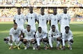 2010年サッカーW杯南アフリカ大会（%%2010 World Cup%%）1次リーグD組、ガーナ対オーストラリア。試合は1-1の引き分けに終わった。写真は試合前、記念写真に納まるガーナのスターティングメンバー。（2010年6月19日撮影）(c)AFP/STEPHANE DE SAKUTIN