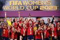 2023年のサッカー女子W杯オーストラリア・ニュージーランド大会を制したスペイン代表（2023年8月20日撮影）。(c)FRANCK FIFE / AFP