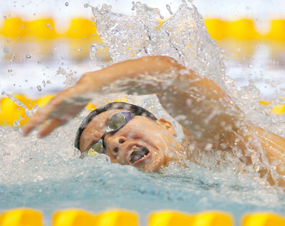 柴田 女子800メートル自由形で金メダルを獲得