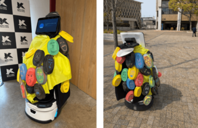 自動運転の配膳ロボットにディスプレイを搭載してイベント告知　掲示板に代わる大学キャンパスでの情報発信方法を検証