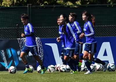 なでしこジャパンが決勝を控えトレーニング、女子サッカーW杯