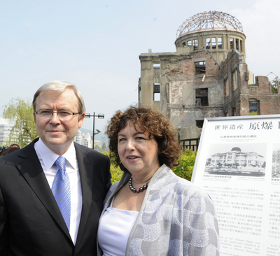 ラッド豪首相が広島訪問、核兵器廃絶を呼びかけ