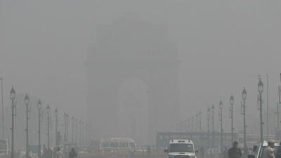 動画:インド首都のPM2.5濃度、WHO基準値の53倍以上に