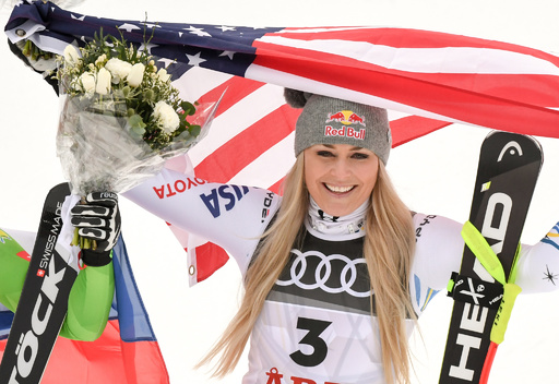 リンゼイ・ボン直筆サイン入り超 特大写真…Lindsey Vonn - メルカリ