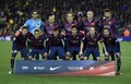 14-15スペイン1部リーグ第28節、FCバルセロナ対レアル・マドリード。試合前の写真撮影に臨むFCバルセロナの選手（2015年3月22日撮影）。(c)AFP/LLUIS GENE