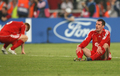 敗戦に肩を落とすリバプールのジェイミー・キャラガー（%%Jamie Carragher%%）。(c)AFP/PAUL ELLIS