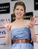 映画『マイレージ、マイライフ（Up in the Air）』のプロモーションのため来日した女優アナ・ケンドリック（Anna Kendrick）が16日、都内で会見を開いた。同作品は先日発表されたアカデミー賞で作品賞にノミネートされたほか、ケンドリック自身も助演女優賞に、主演のジョージ・クルーニー（George Clooney）も主演男優賞にノミネートされた。20日から全国公開。（2010年3月16日撮影）(c)AFP/Toru YAMANAKA