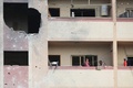 イスラエル軍による人質救出作戦で損傷した建物。パレスチナ自治区ガザ地区中部ヌセイラット避難民キャンプで（2024年6月9日撮影）。(c)EYAD BABA / AFP