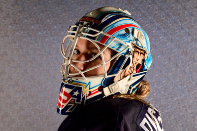 米アイスホッケーのゴーリーの「自由の女神」ヘルメットは使用可、IOCは誤報を非難