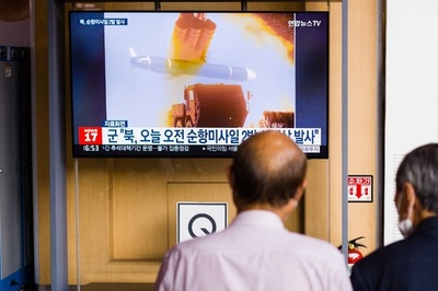 北朝鮮、巡航ミサイル2発発射 韓国国防省