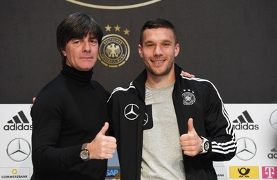 神戸移籍のポドルスキ、ドイツ代表引退戦で主将に