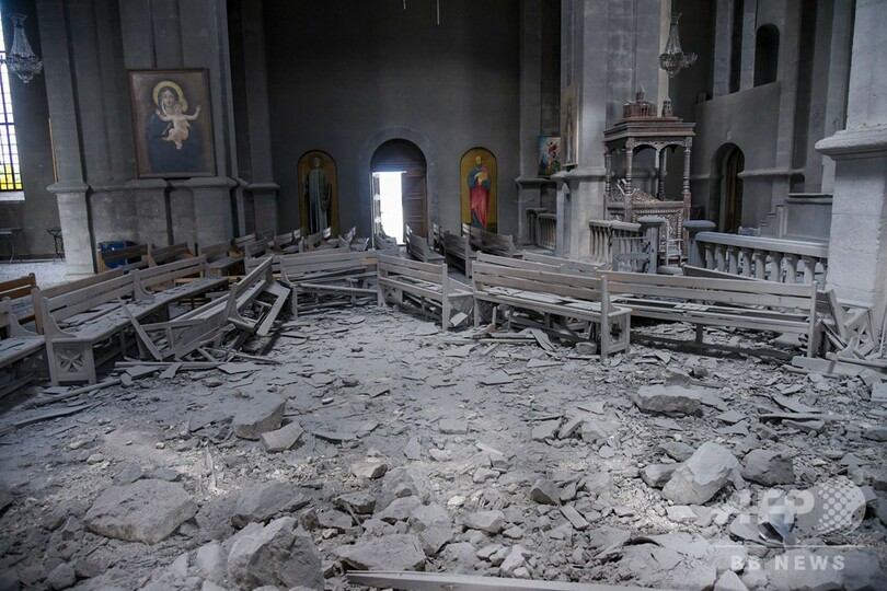 アルメニアの大聖堂に砲撃 ナゴルノカラバフ衝突