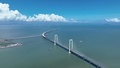 「深中通路」西側の中山大橋（双塔斜張橋、2023年6月12日提供）。(c)CGTN Japanese