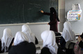 ガザ市内の学校の教室の様子（2013年4月2日撮影）。(c)AFP/MAHMUD HAMS