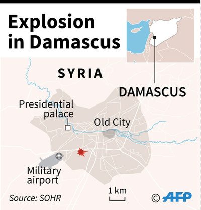 シリア首都と北部で爆弾攻撃 3人死亡